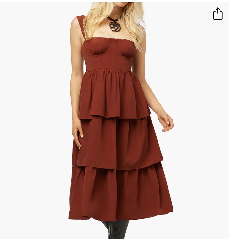 WeWoreWhat Corset Poplin Maxi Dress